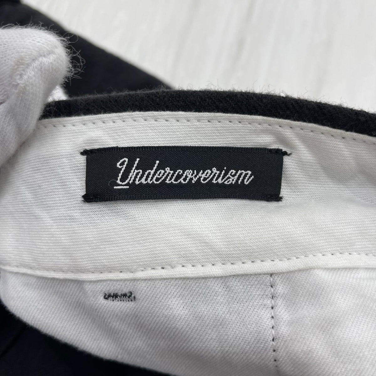 パンツ 21AW 2ﾀｯｸ ﾃｰﾊﾟｰﾄﾞｽﾗｯｸｽｳｰﾙﾘﾈﾝｺｯﾄﾝﾛﾝｸﾞ 2 ブラック