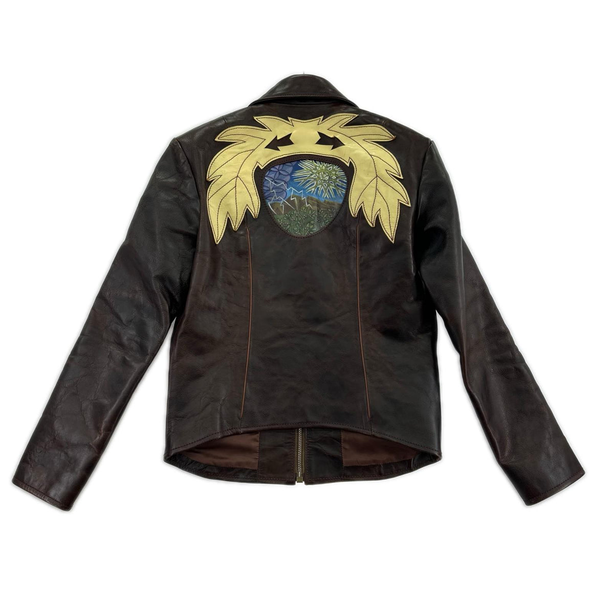 ジャケット LEATHER JACKET SEVEN ARROWS SEAL BROWN 38 ブラウン