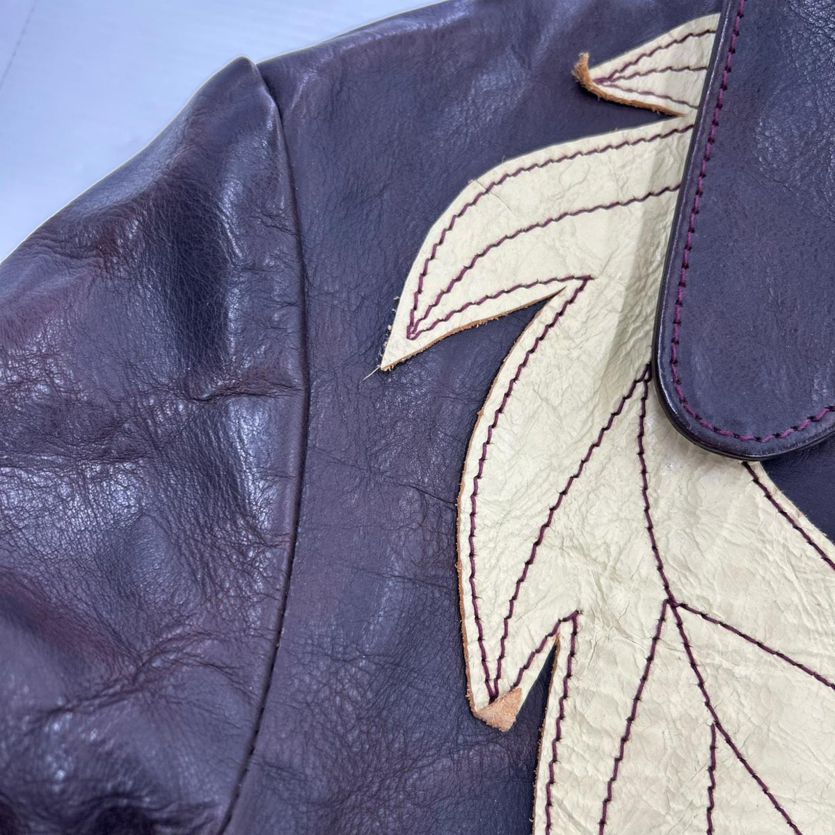 ジャケット LEATHER JACKET SEVEN ARROWS SEAL BROWN 38 ブラウン