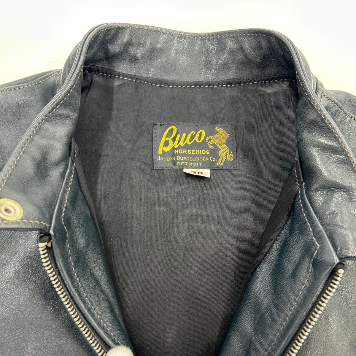 レザージャケット Buco J-100 ﾚｻﾞｰｼﾞｬｹｯﾄ 黒 (38) 38 ブラック