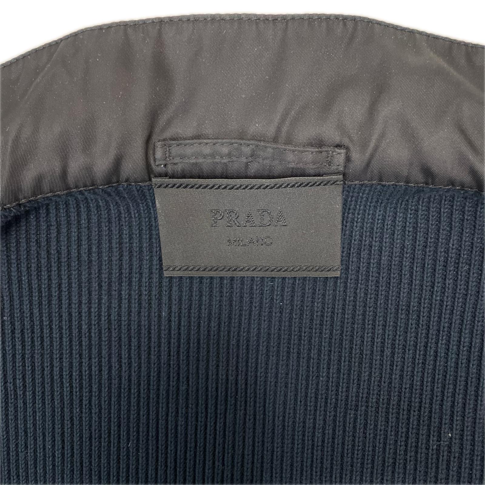 PRADA ナイロン×ニット　ドッキングジャケット 48