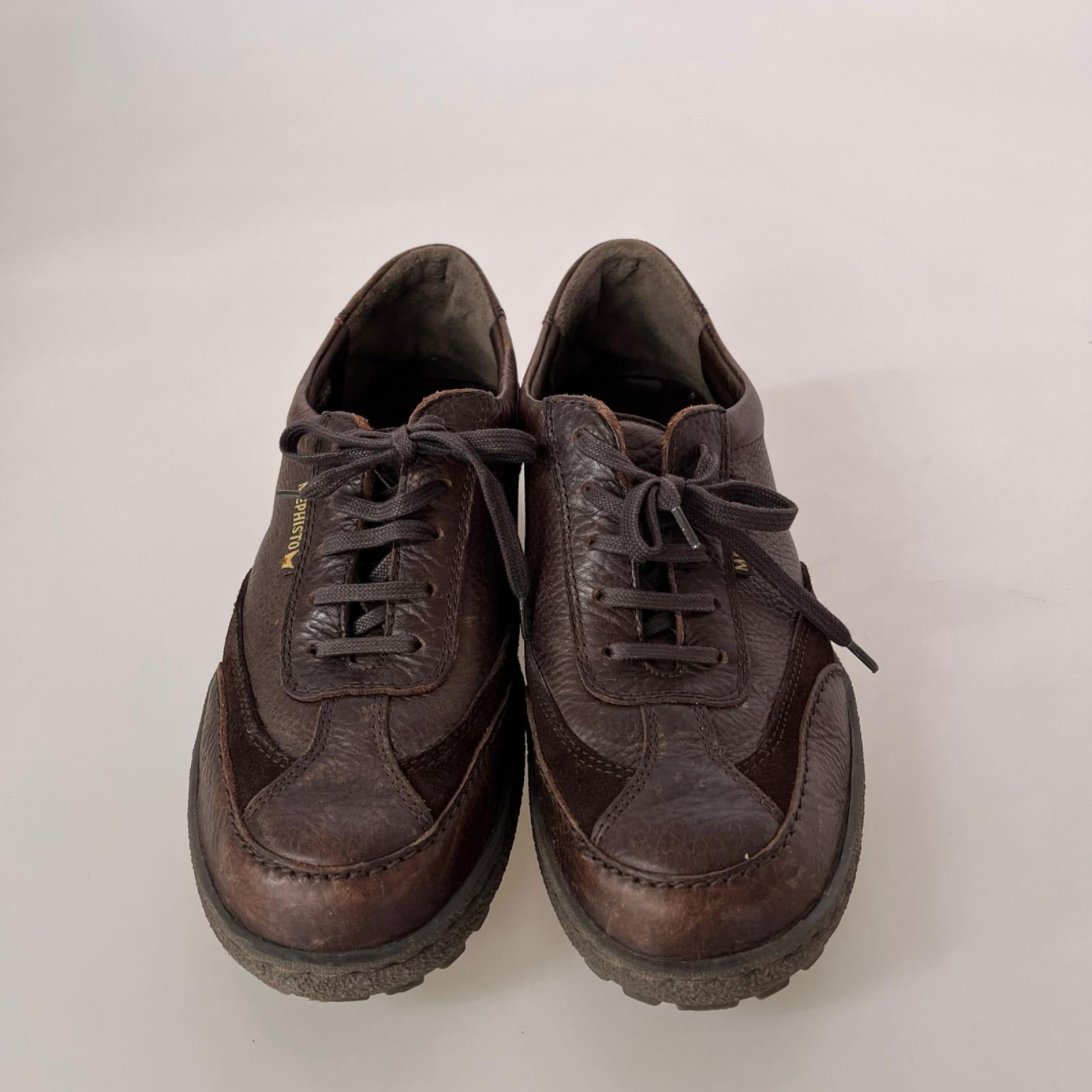 スニーカー MEPHISTO ﾚｻﾞｰｺﾝﾌｫｰﾄｼｭｰｽﾞEUR6 ブラウン