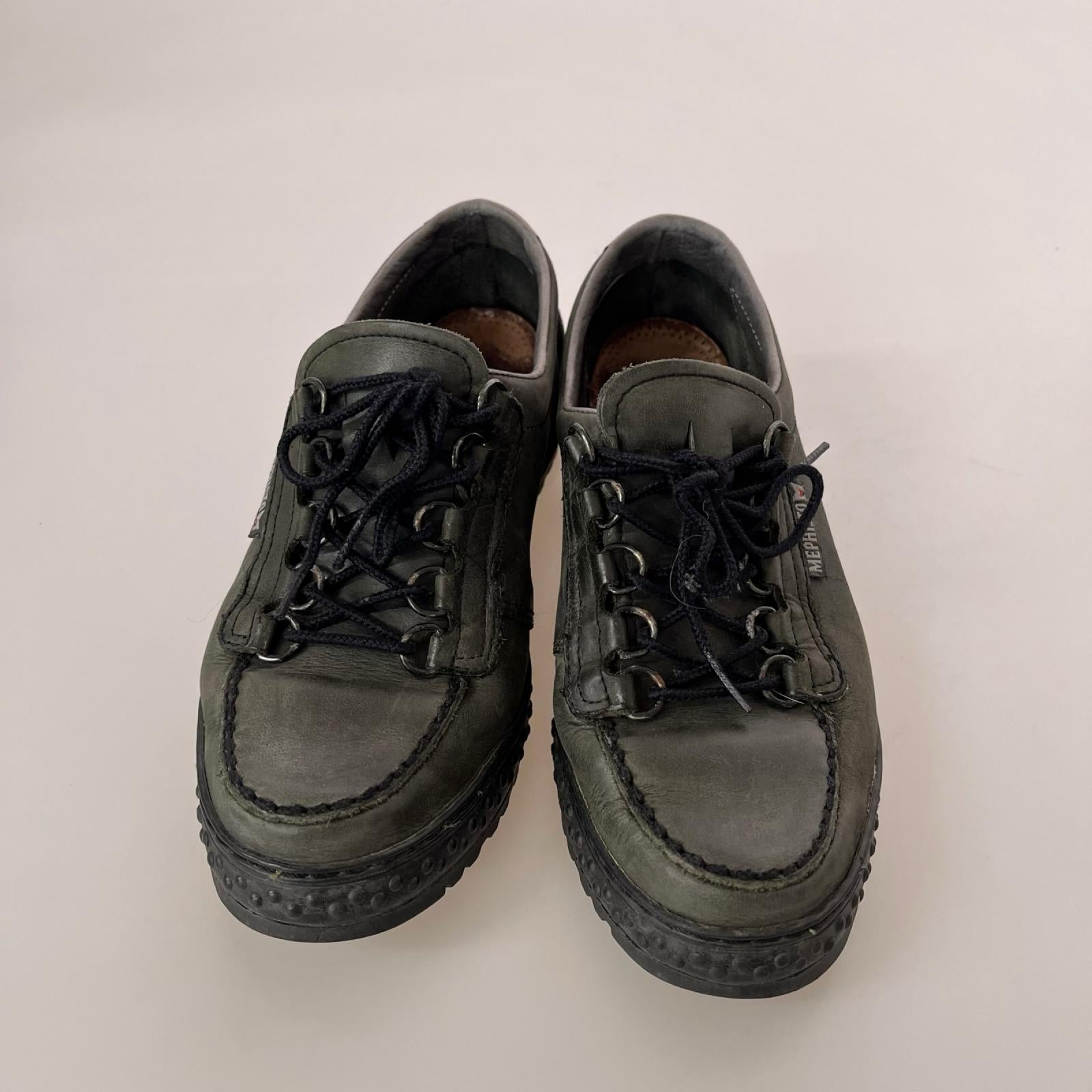 スニーカー MEPHISTO ﾚｻﾞｰｼｭｰｽﾞ ｸﾞﾘｰﾝ グリーン