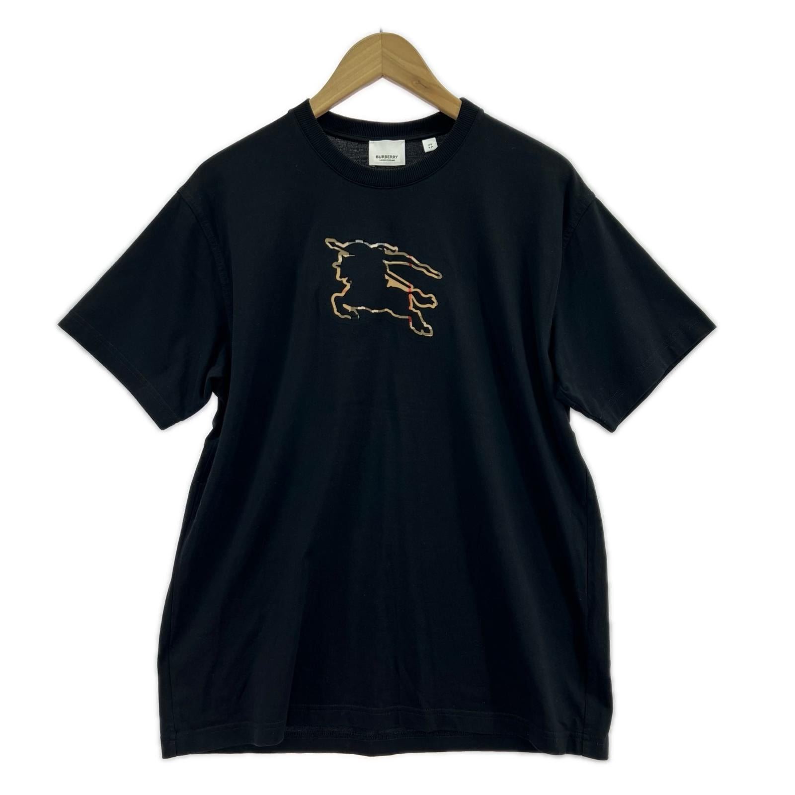 半袖Ｔシャツ BURBERRY EKD INLAY ﾎｰｽﾌﾟﾘﾝﾄTee XS ﾌﾞﾗｯｸ ブラック