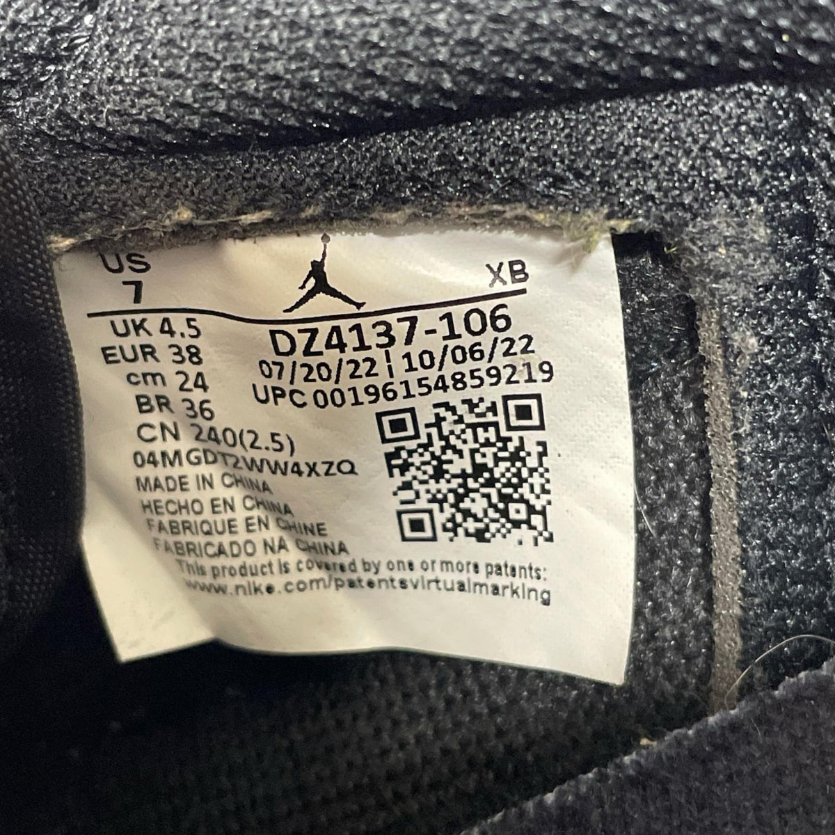 スニーカー NIKE ×TRAVIS SCOTT AIR JORDAN 1 LOW 24.0 24cm (US6 UK5 1/2 EU38)