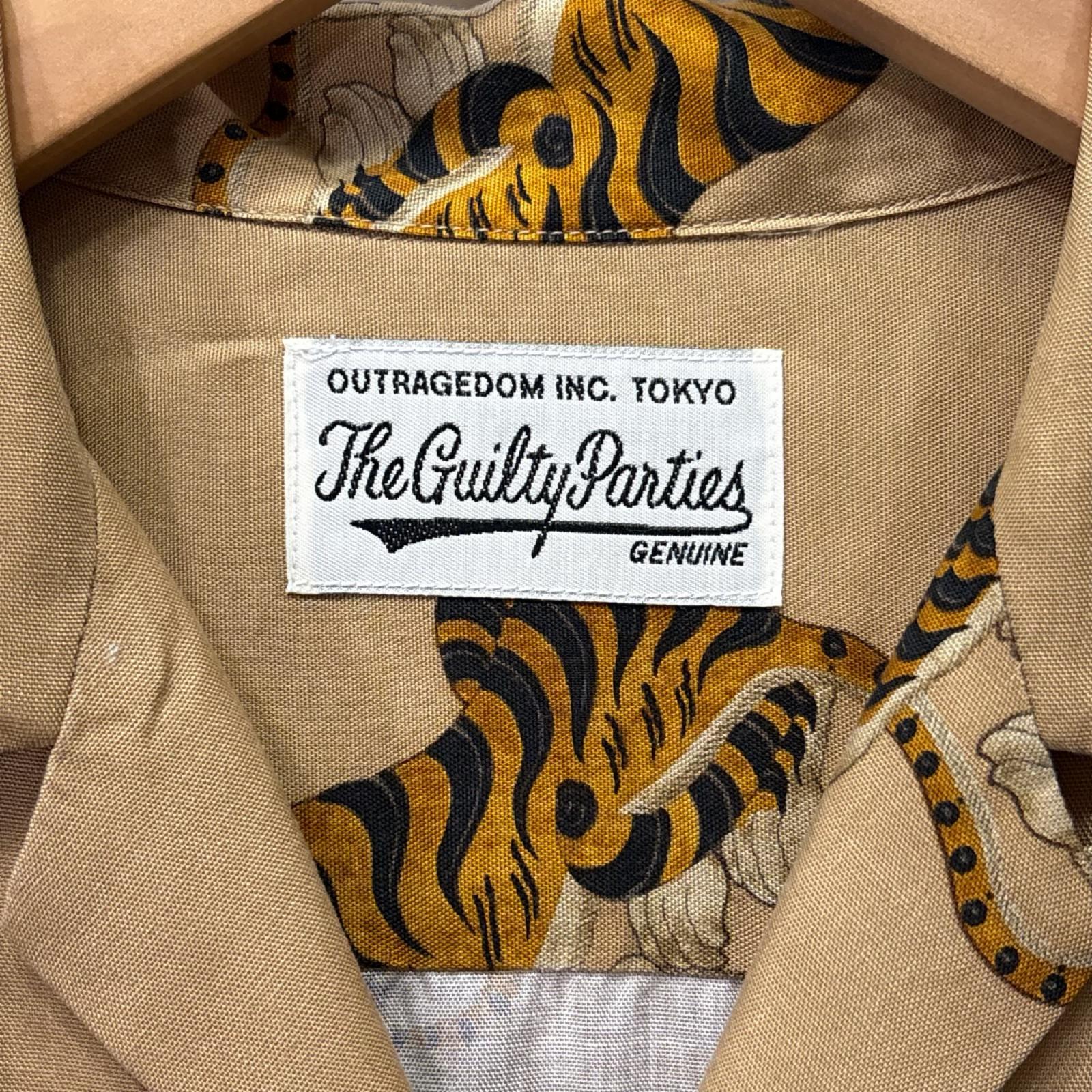 半袖シャツ 17SS TIGER S/S HAWAIIAN SHIRT S ブラウン