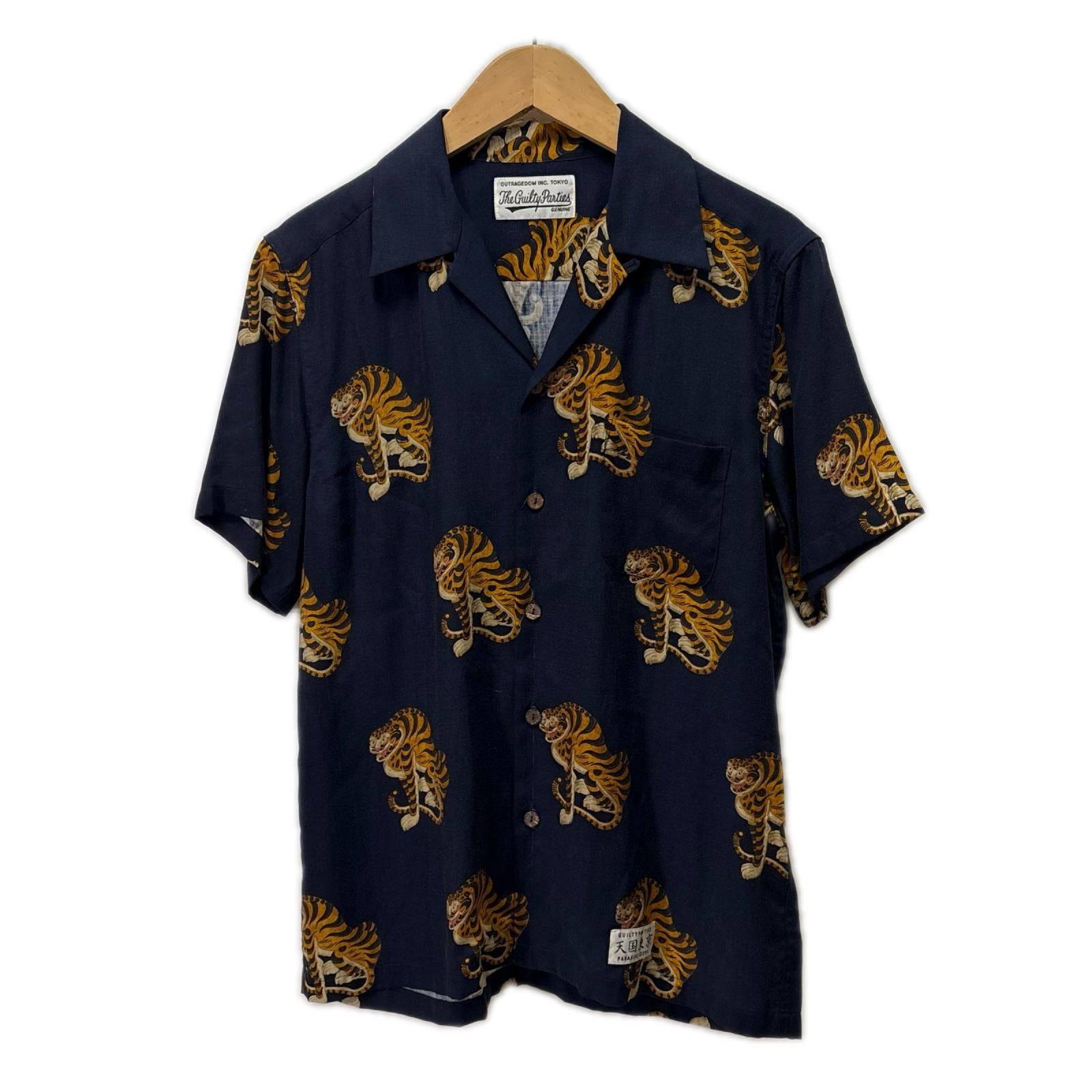 半袖シャツ 17SS TIGER S/S HAWAIIAN SHIRT M ネイビー