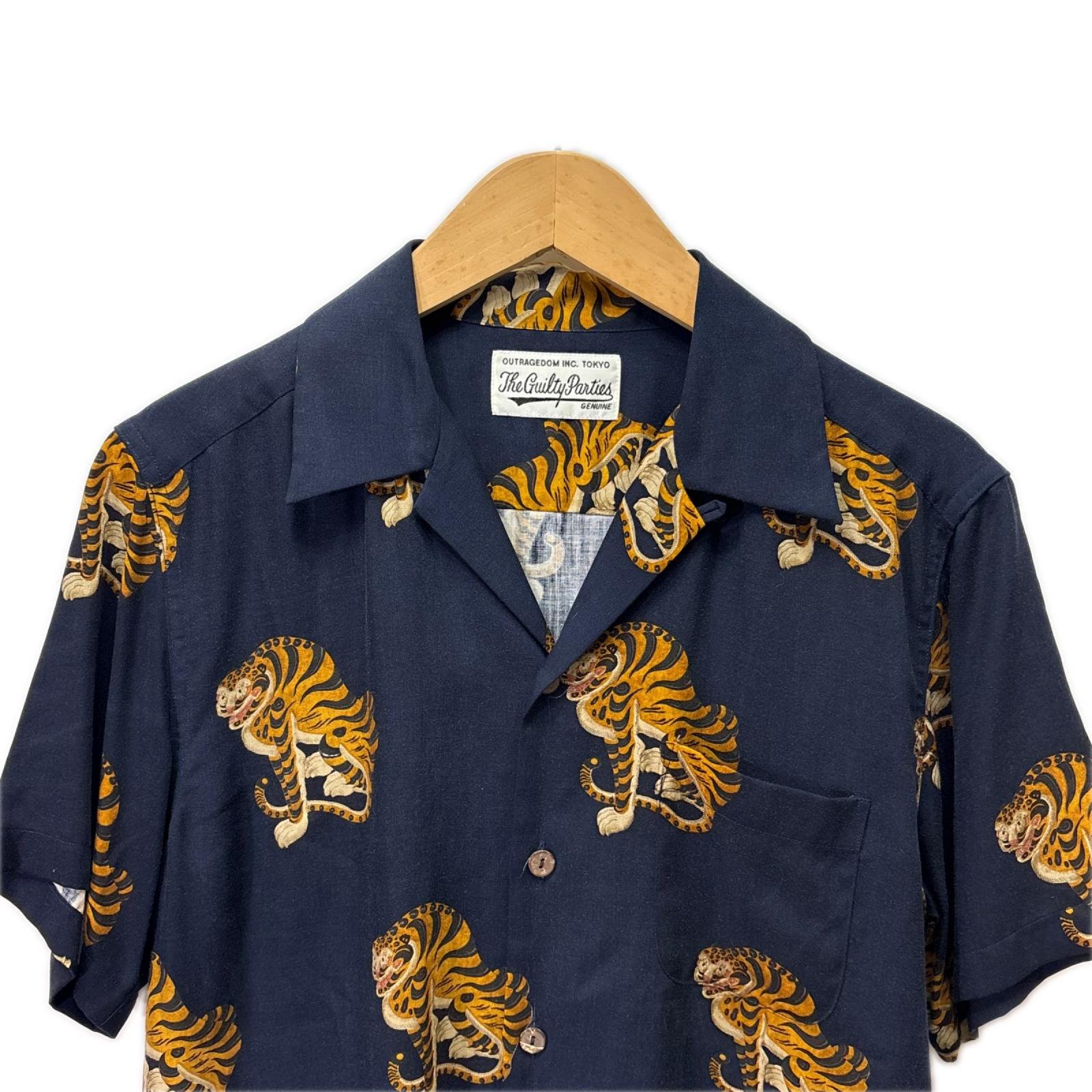 半袖シャツ 17SS TIGER S/S HAWAIIAN SHIRT M ネイビー