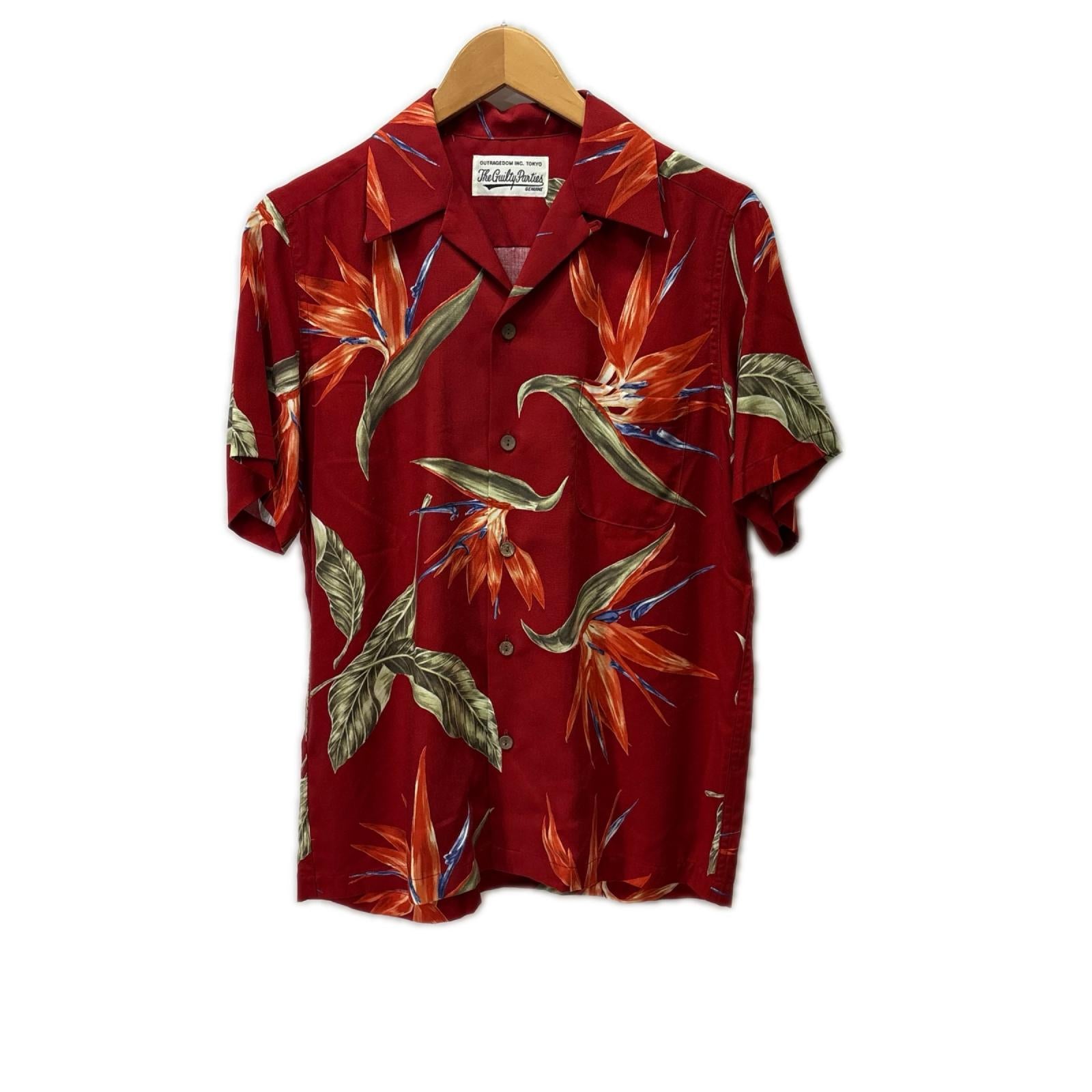 半袖シャツ 18SS BIRD OF PARADISE S/S HAWAIIAN SHIRT SS レッド