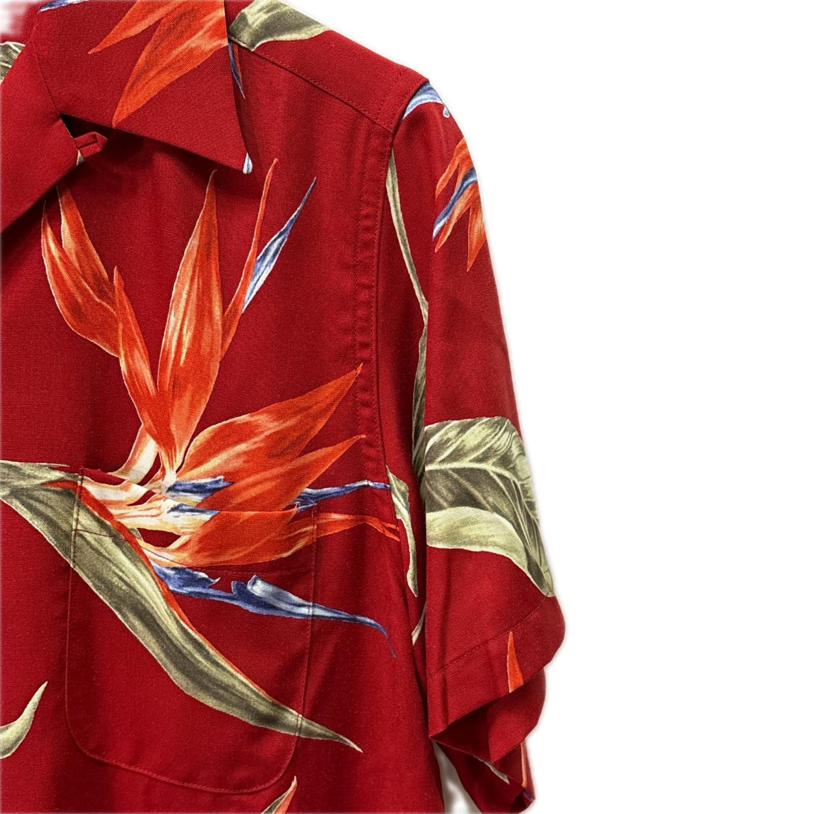 半袖シャツ 18SS BIRD OF PARADISE S/S HAWAIIAN SHIRT SS レッド