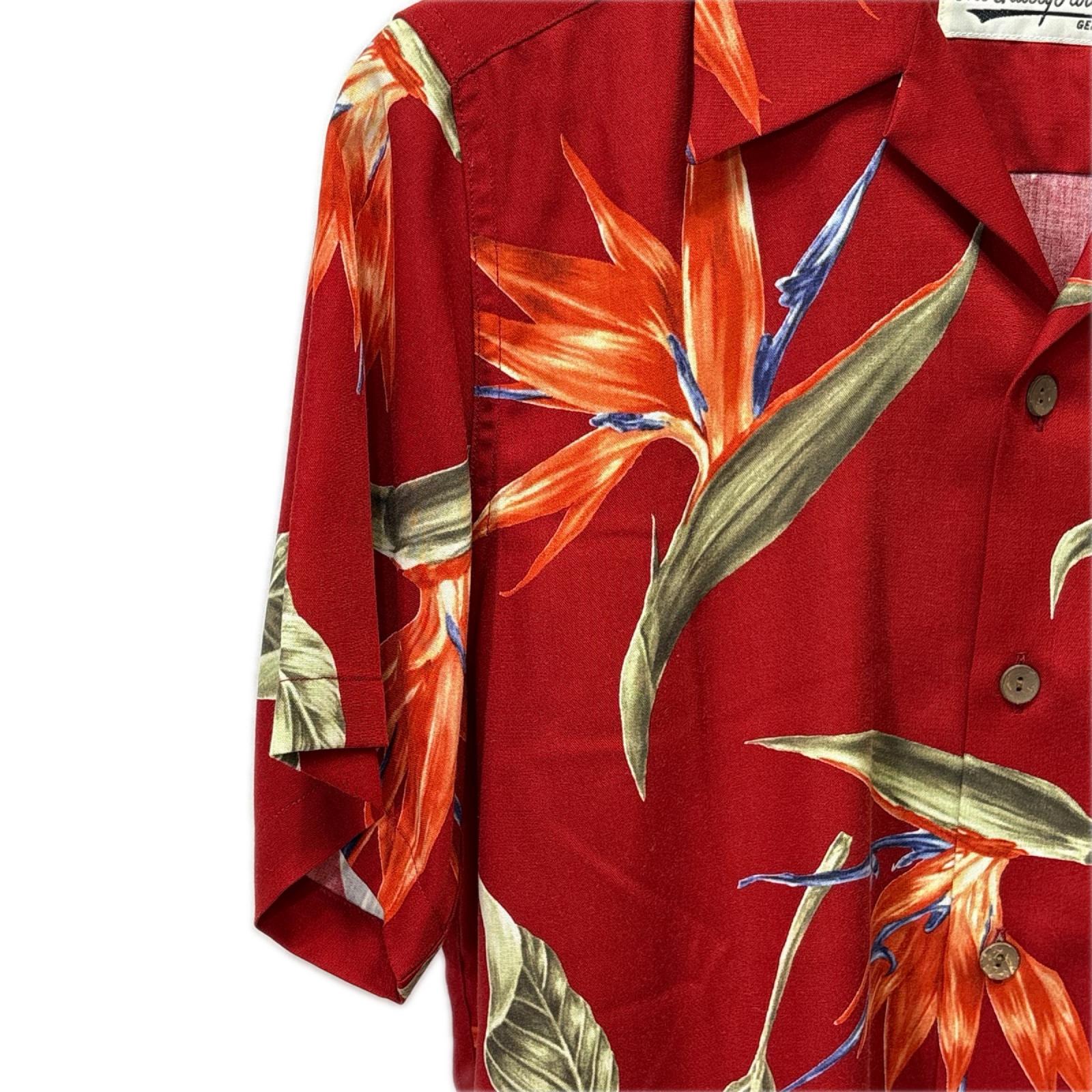 半袖シャツ 18SS BIRD OF PARADISE S/S HAWAIIAN SHIRT SS レッド