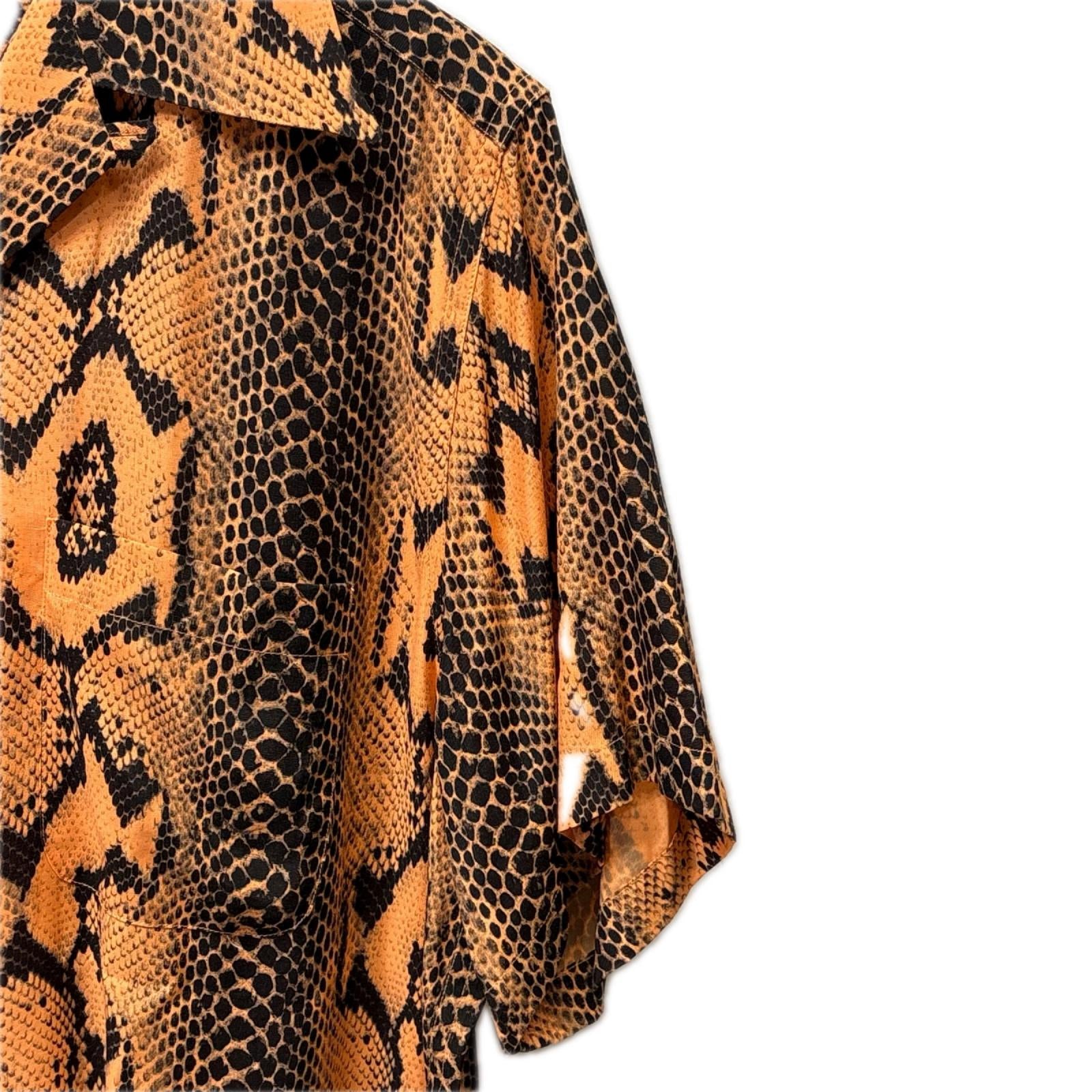 半袖シャツ 20SS PYTHON S/S HAWAIIAN SHIRT S オレンジ
