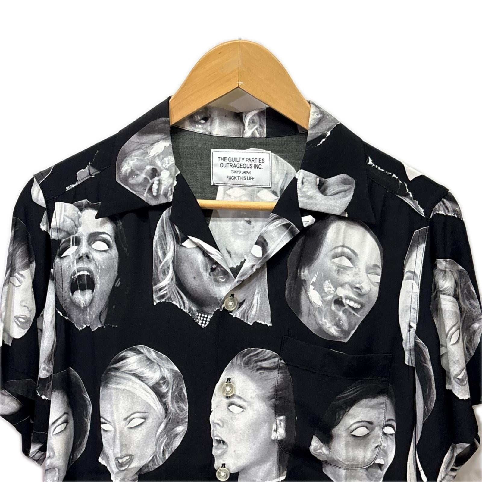 半袖シャツ 初期 FUCK THIS LIFE S/S HAWAIAN SHIRT S ブラック