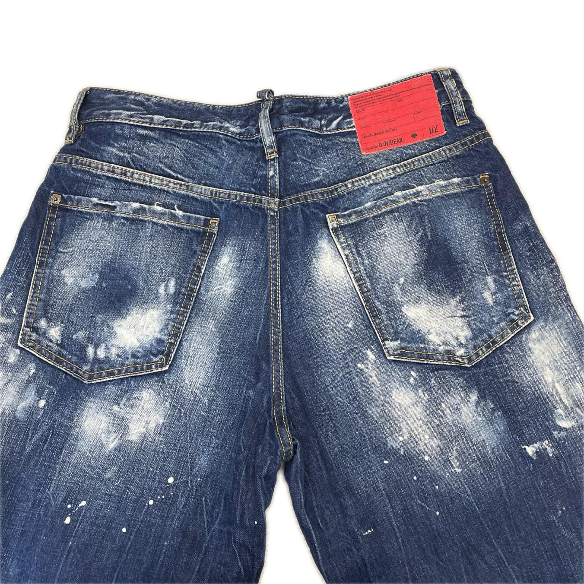 デニムパンツ DSQUARED2 ブリーチ加工デニムパンツ　S71LB0894 46 ブルー