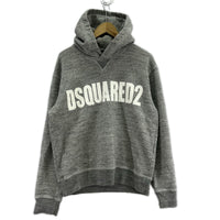 パーカー DSQUARED2 ﾛｺﾞﾌﾟﾘﾝﾄ 前Vﾊﾟｰｶｰ S ｸﾞﾚｰ S グレー