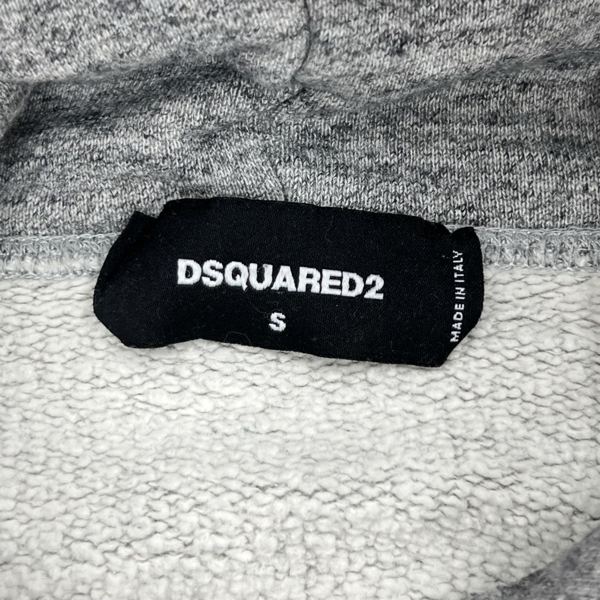 パーカー DSQUARED2 ﾛｺﾞﾌﾟﾘﾝﾄ 前Vﾊﾟｰｶｰ S ｸﾞﾚｰ S グレー