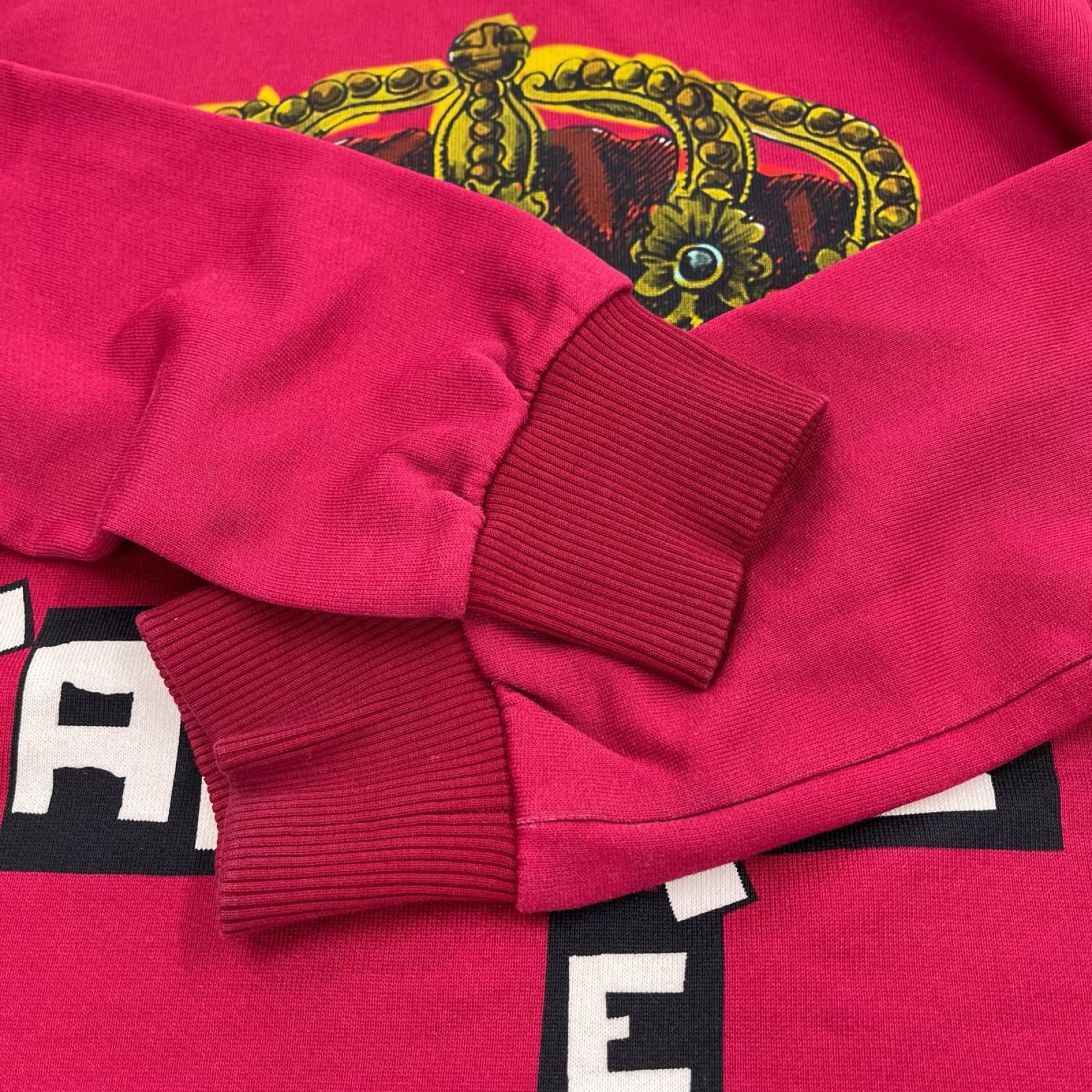 スウェット DOLCE＆GABBANA ｸﾗｳﾝﾌﾟﾘﾝﾄｽｳｪｯﾄ 44 赤 44 レッド