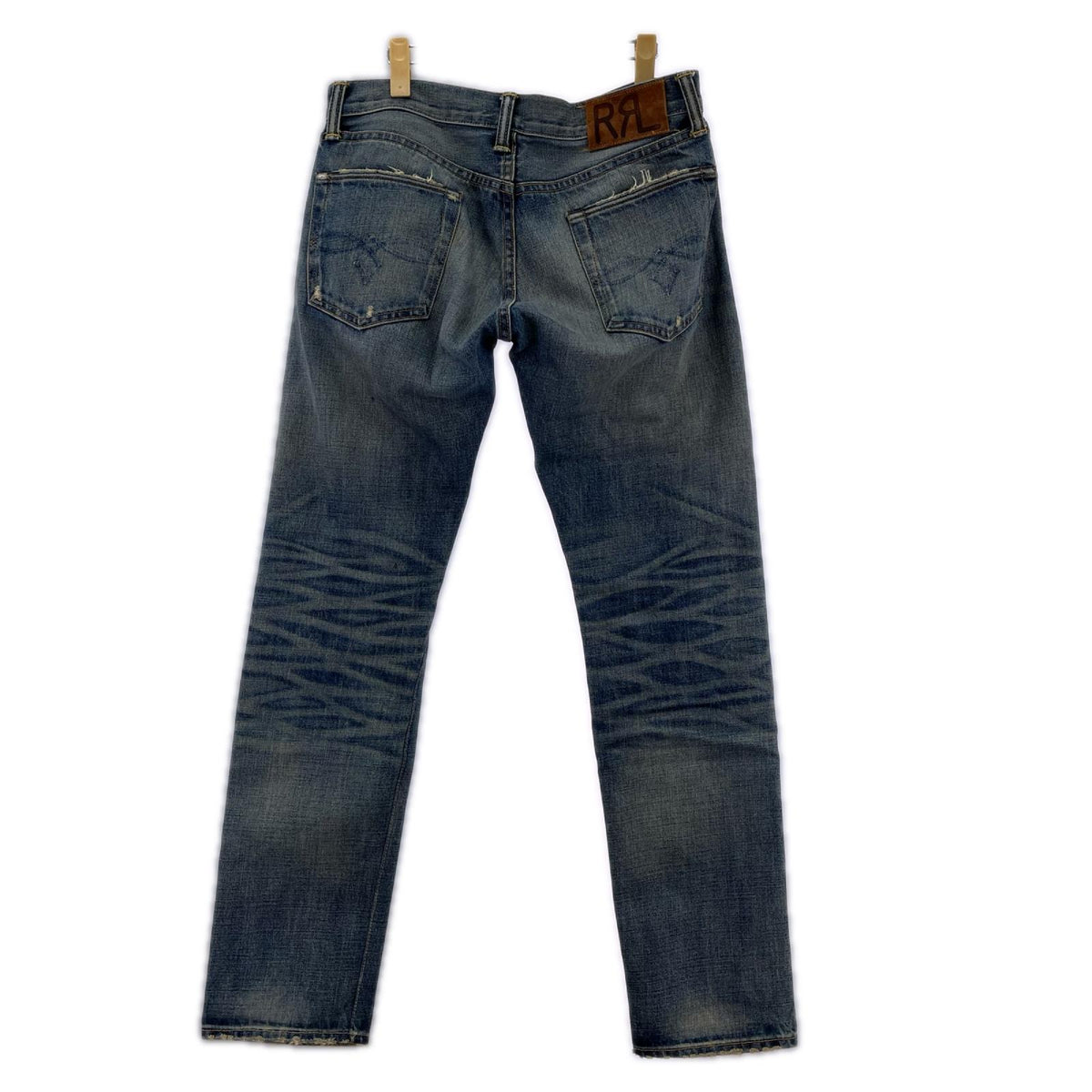 デニムパンツ RRL USED加工 ｽﾄﾚｰﾄﾃﾞﾆﾑﾊﾟﾝﾂ 30 ブルー