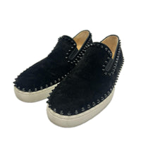 C.Louboutin ｽﾀｯｽﾞ ﾛｰﾗｰﾎﾞｰﾄ ｽﾘｯﾎﾟﾝ 黒 42