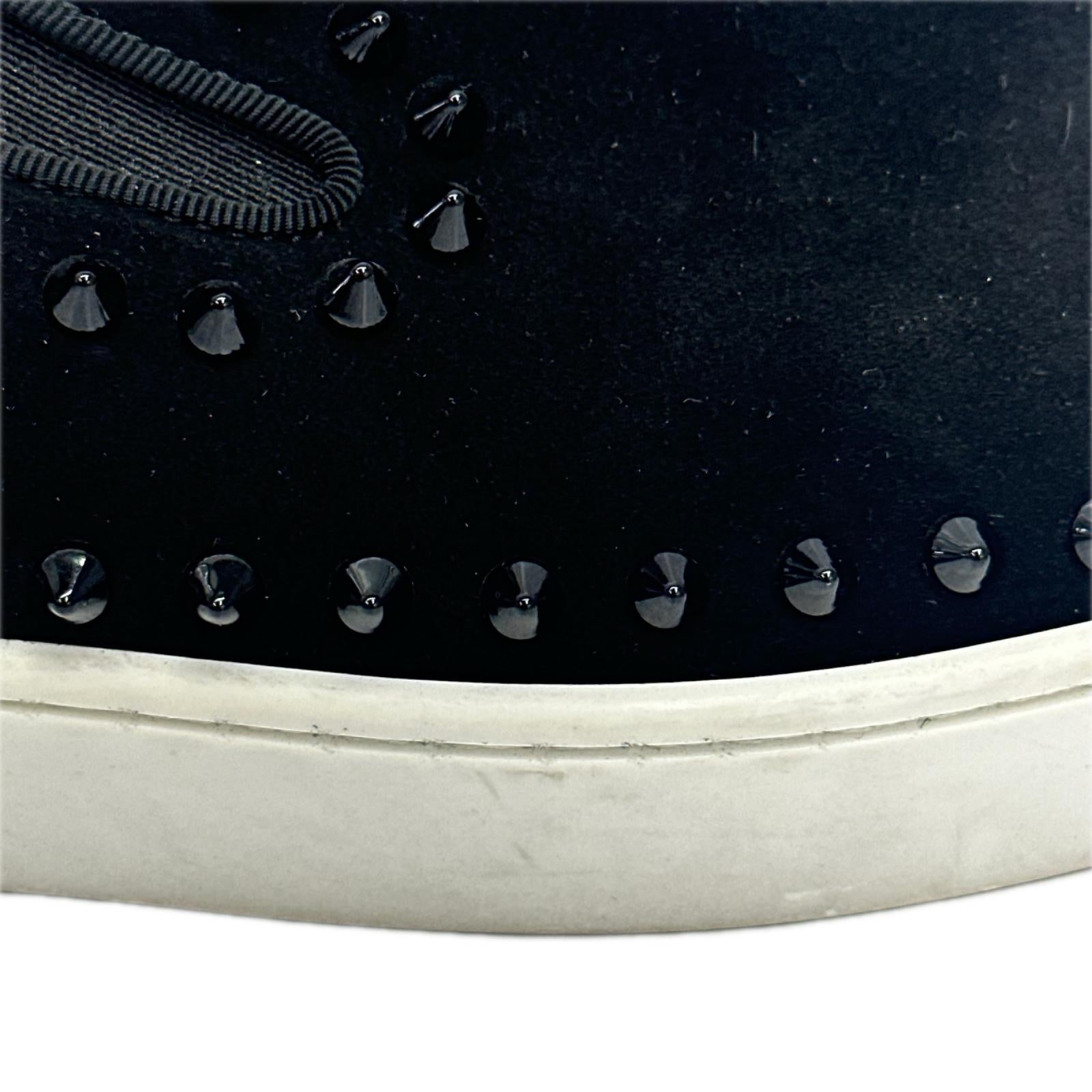 C.Louboutin ｽﾀｯｽﾞ ﾛｰﾗｰﾎﾞｰﾄ ｽﾘｯﾎﾟﾝ 黒 42