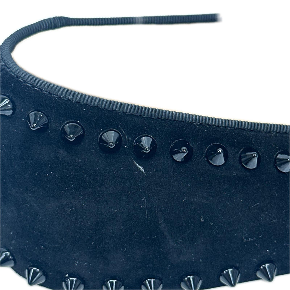 C.Louboutin ｽﾀｯｽﾞ ﾛｰﾗｰﾎﾞｰﾄ ｽﾘｯﾎﾟﾝ 黒 42