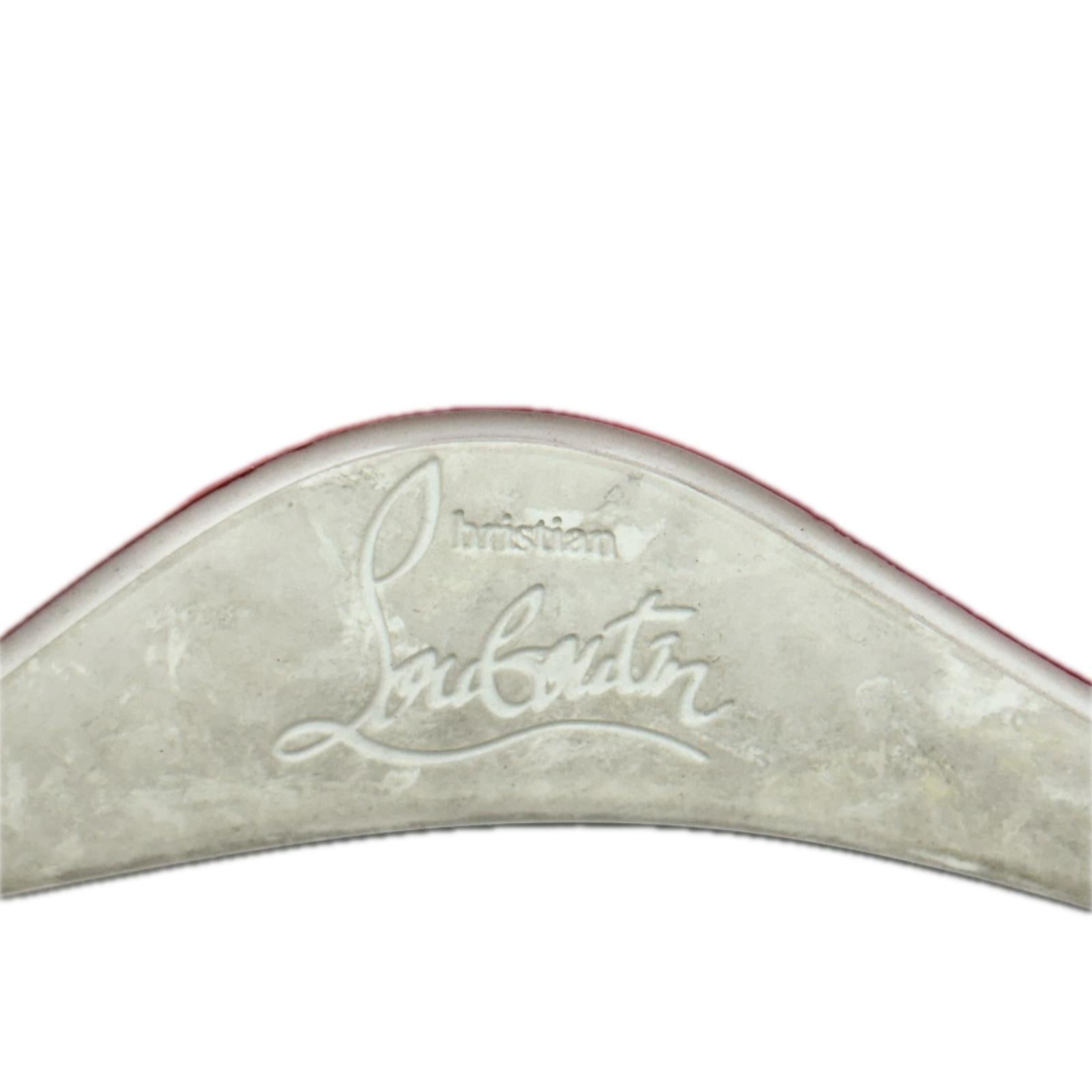 C.Louboutin ｽﾀｯｽﾞ ﾛｰﾗｰﾎﾞｰﾄ ｽﾘｯﾎﾟﾝ 黒 42