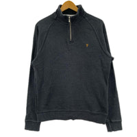 スウェット FARAH ﾊｰﾌｼﾞｯﾌﾟ 黒 S ブラック