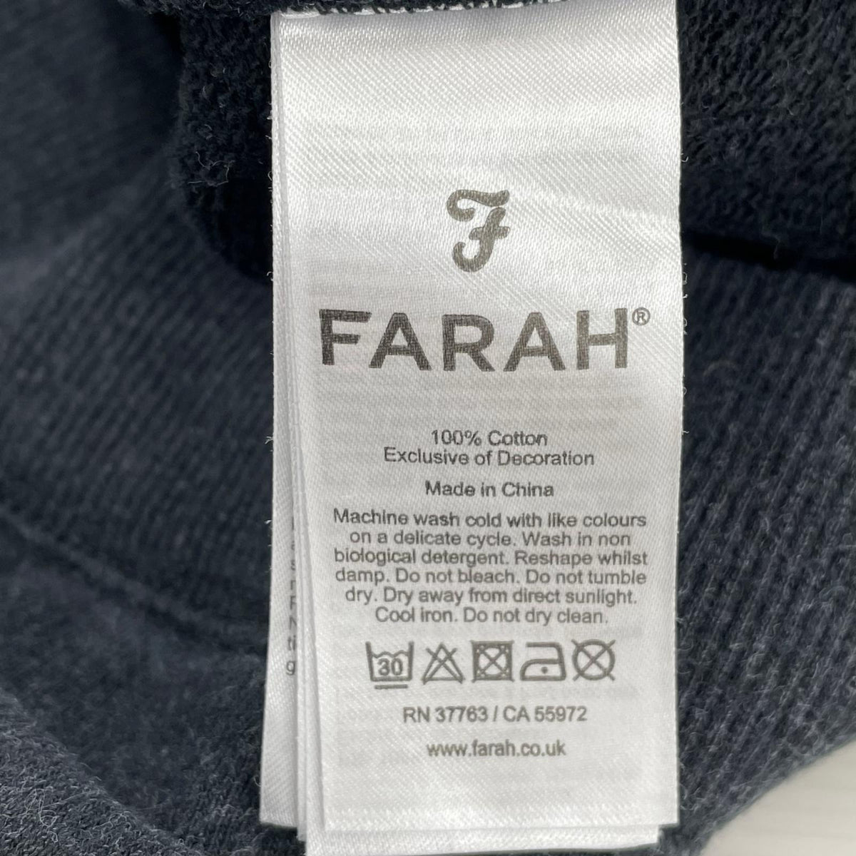 スウェット FARAH ﾊｰﾌｼﾞｯﾌﾟ 黒 S ブラック