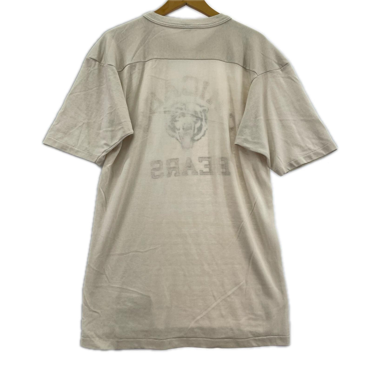 長袖Ｔシャツ 80s ﾄﾘｺﾀｸﾞ CHICAGOBEARS 生成り（M) M ベージュ