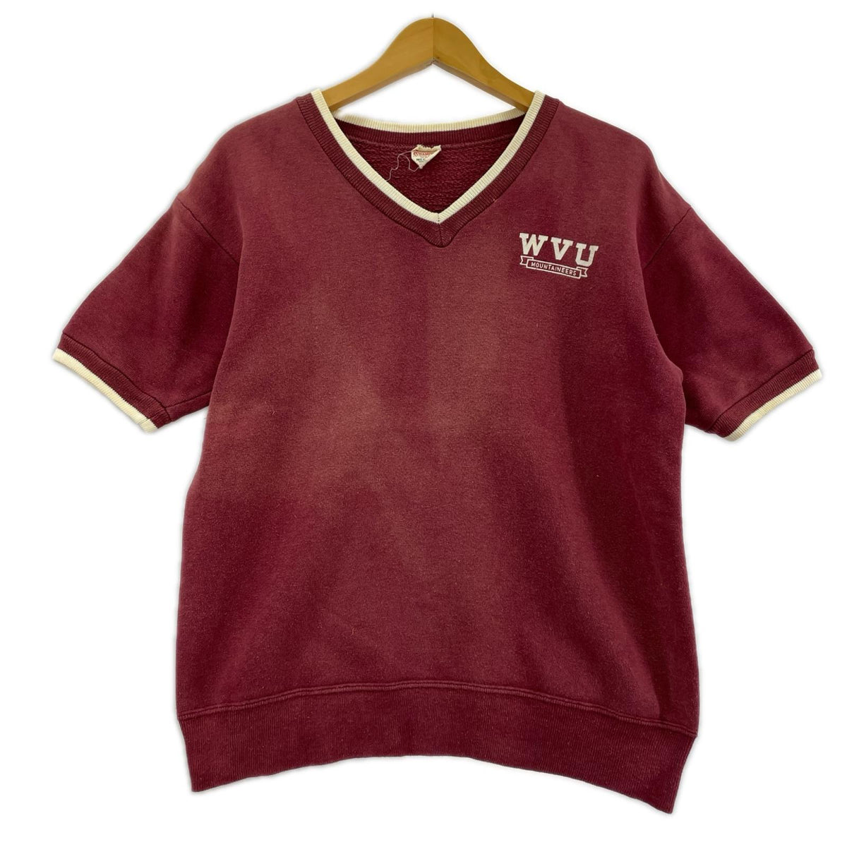 半袖Ｔシャツ 60s ﾗﾝﾀｸﾞ Vﾈｯｸ 半袖ｽｳｪｯﾄ ﾚｯﾄﾞ（M) M