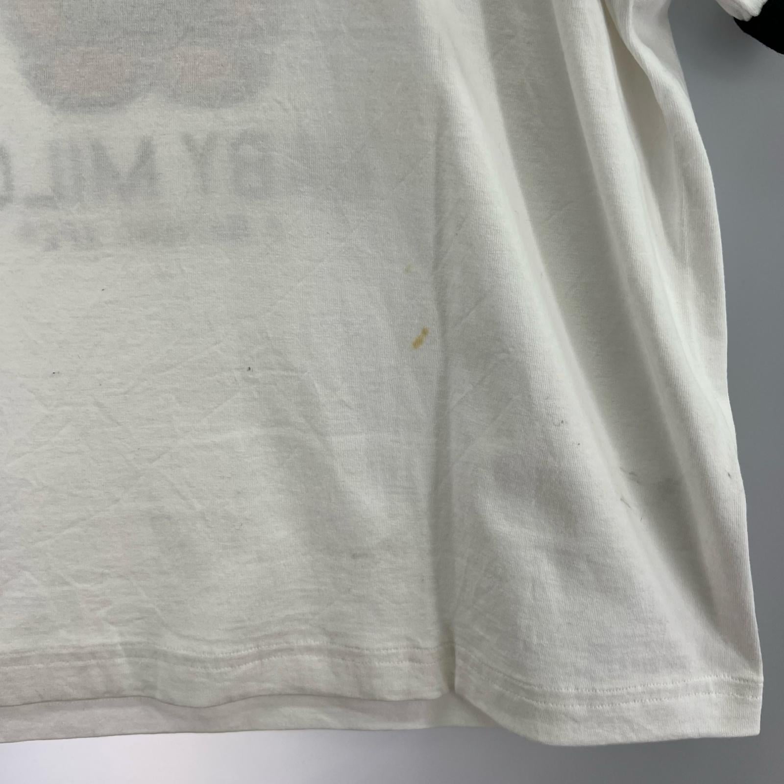 半袖Ｔシャツ A BATHING APE BABY MILO ﾗｲﾝｽﾄｰﾝ ﾘﾝｶﾞｰTee L 白 L ホワイト