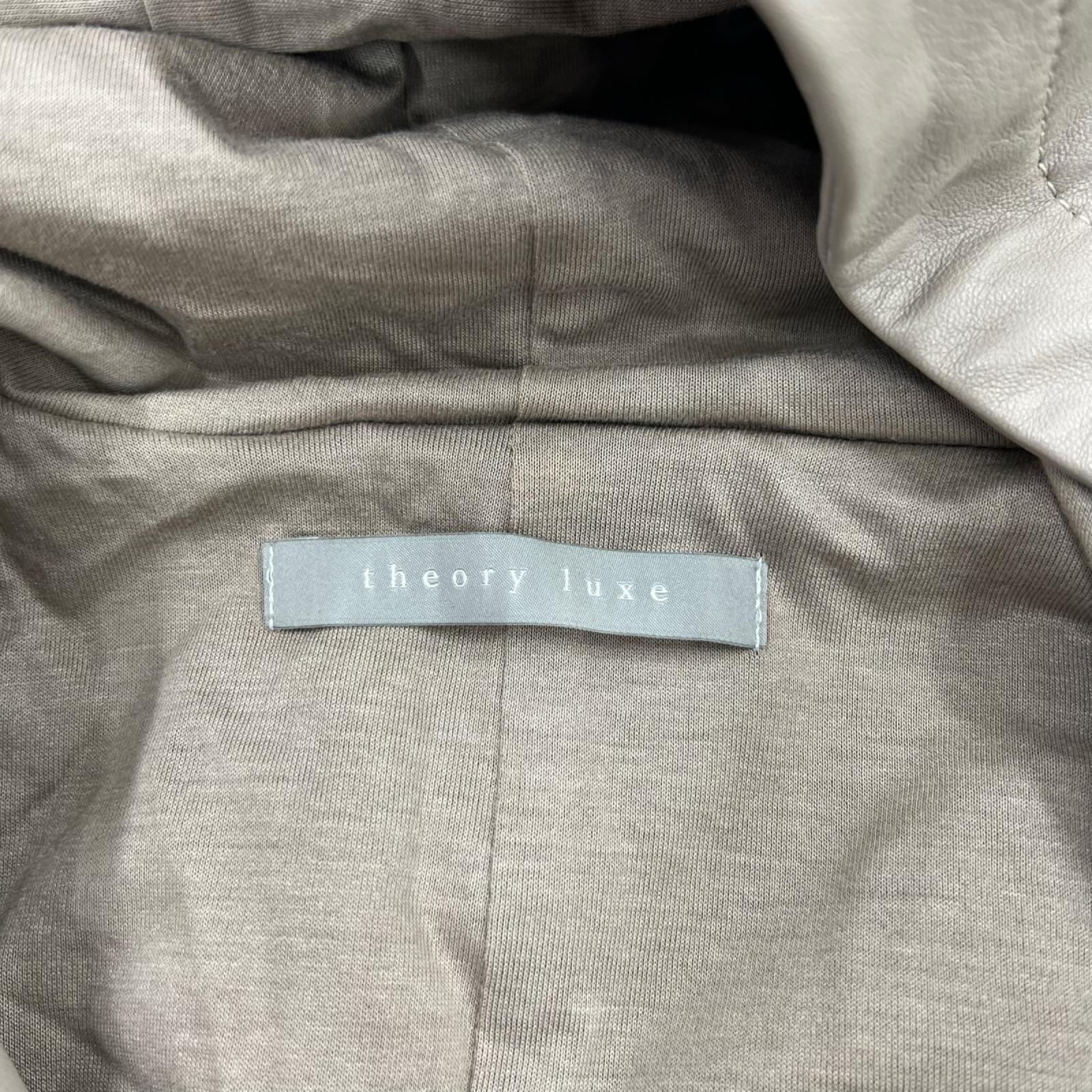 ジャケット theory luxe ﾚｻﾞｰﾊﾟｰｶｰ ﾍﾞｰｼﾞｭ 40 ベージュ