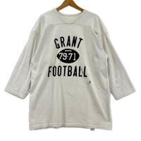 長袖Ｔシャツ 70s Russell Athletic FOOTBALL (XL) ホワイト