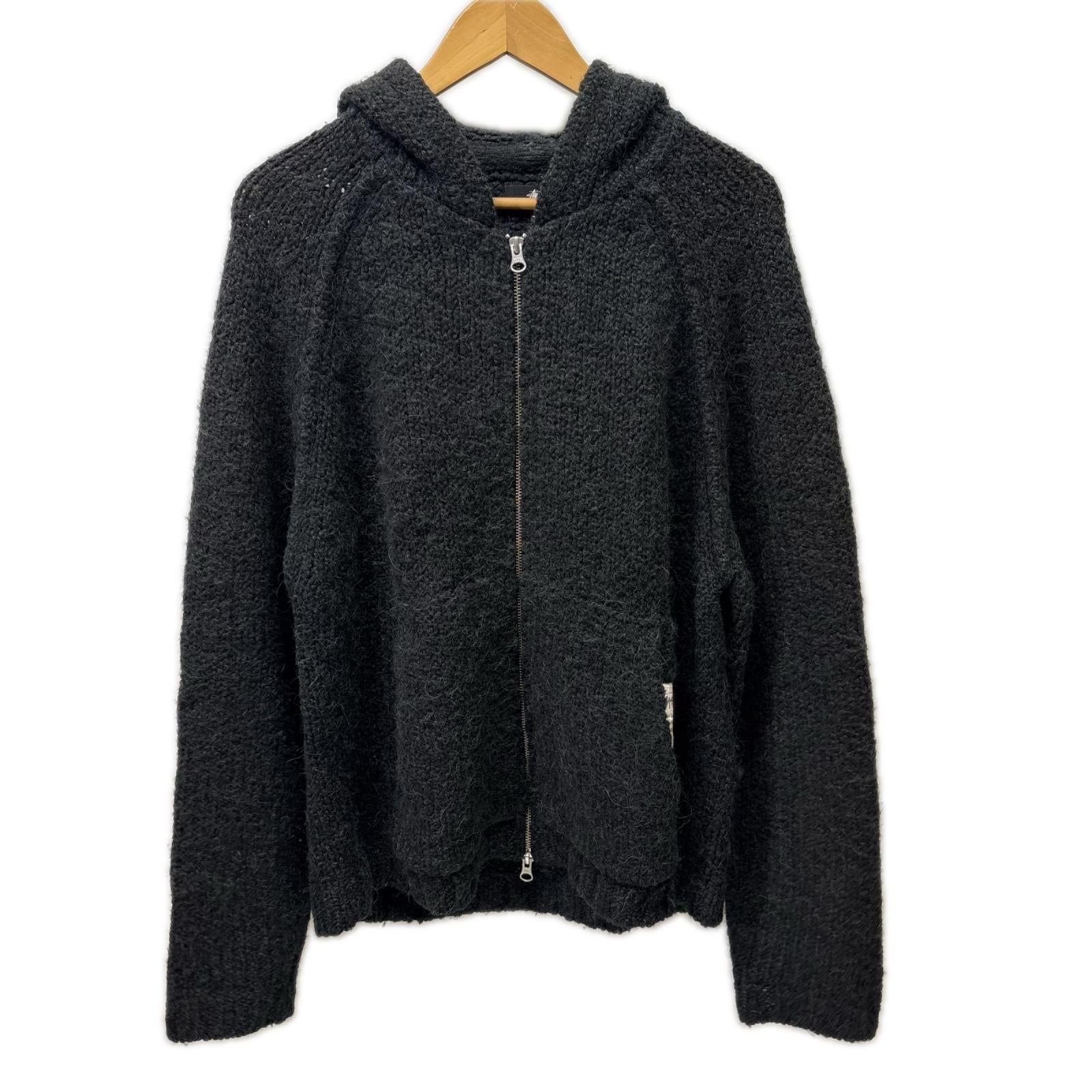 パーカー 24AW Chunky Knit Zip Hoodie M ブラック
