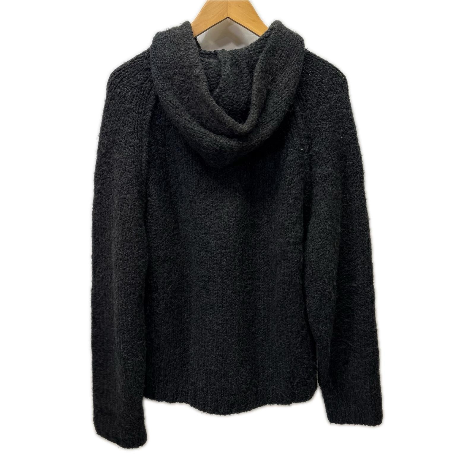 パーカー 24AW Chunky Knit Zip Hoodie M ブラック