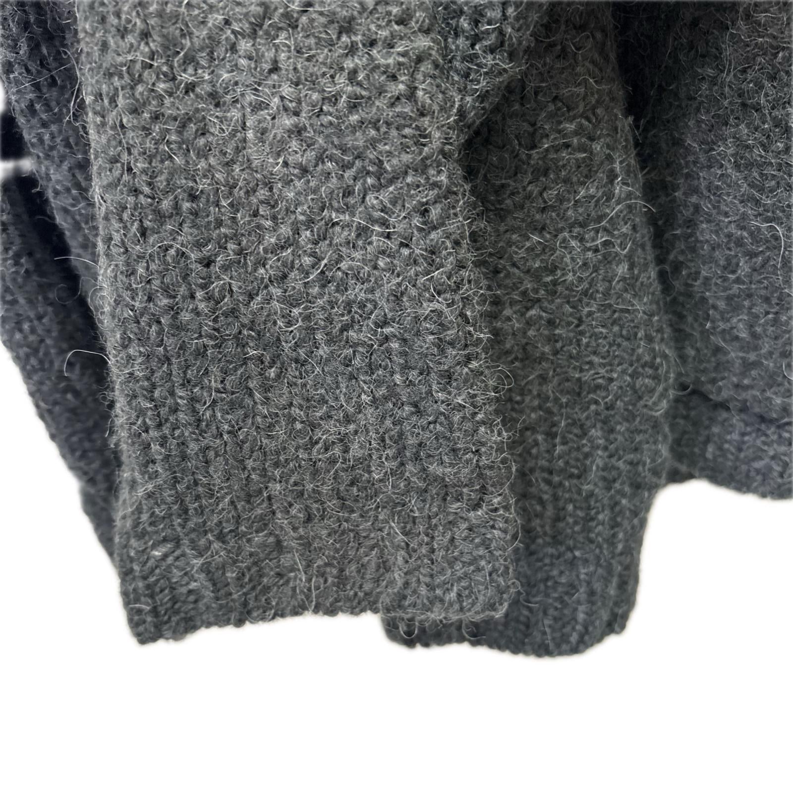 パーカー 24AW Chunky Knit Zip Hoodie M ブラック