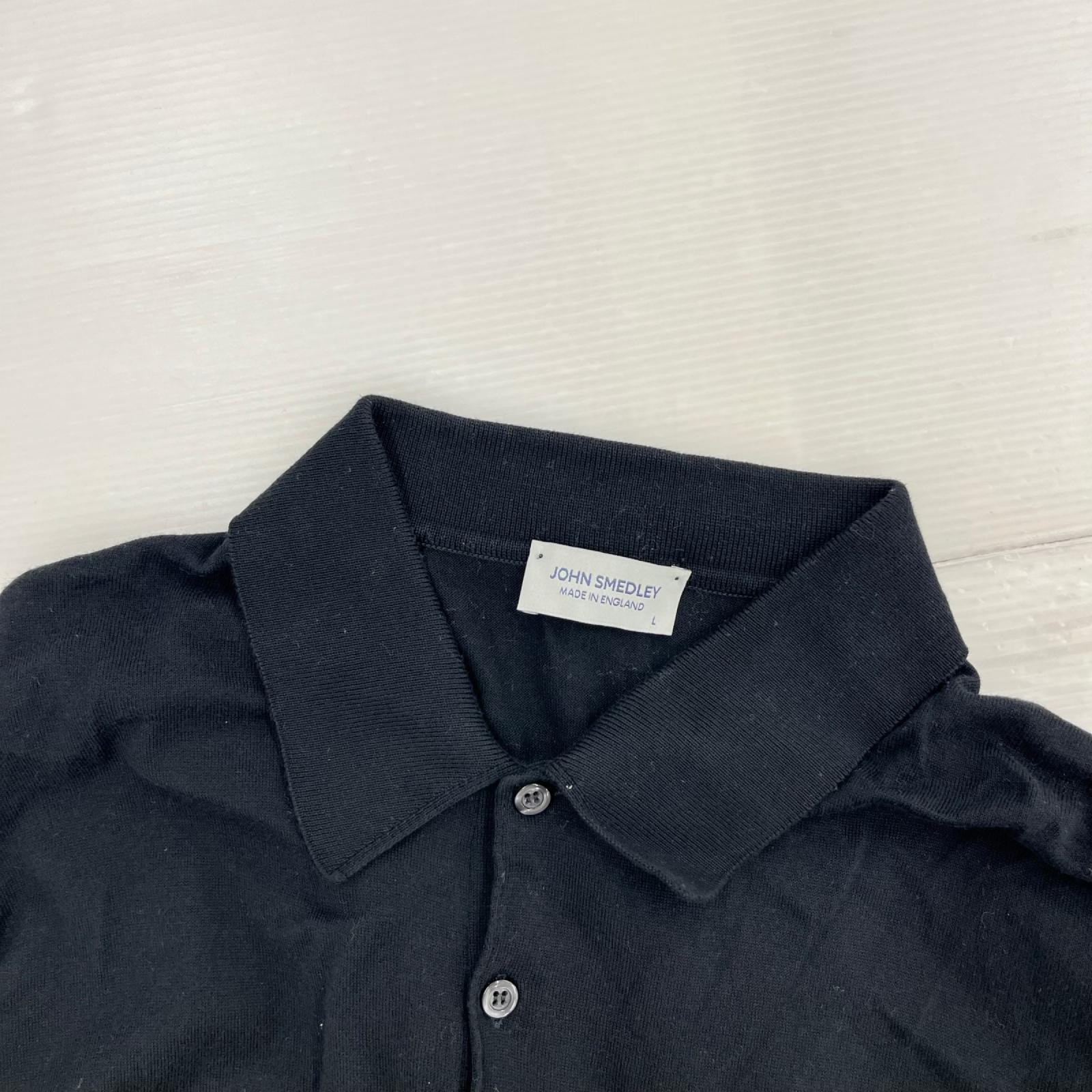ポロシャツ ｺｯﾄﾝﾆｯﾄﾎﾟﾛｼｬﾂ 黒 (L) L ブラック