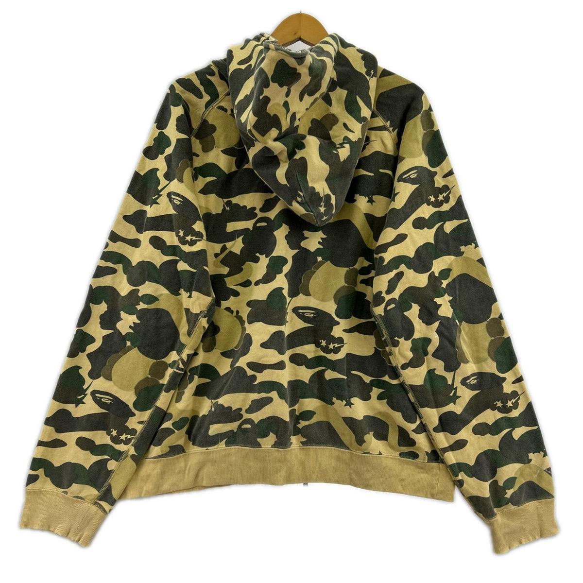 パーカー ×KAWS YELLOW CAMO FULL ZIP HOODIE M