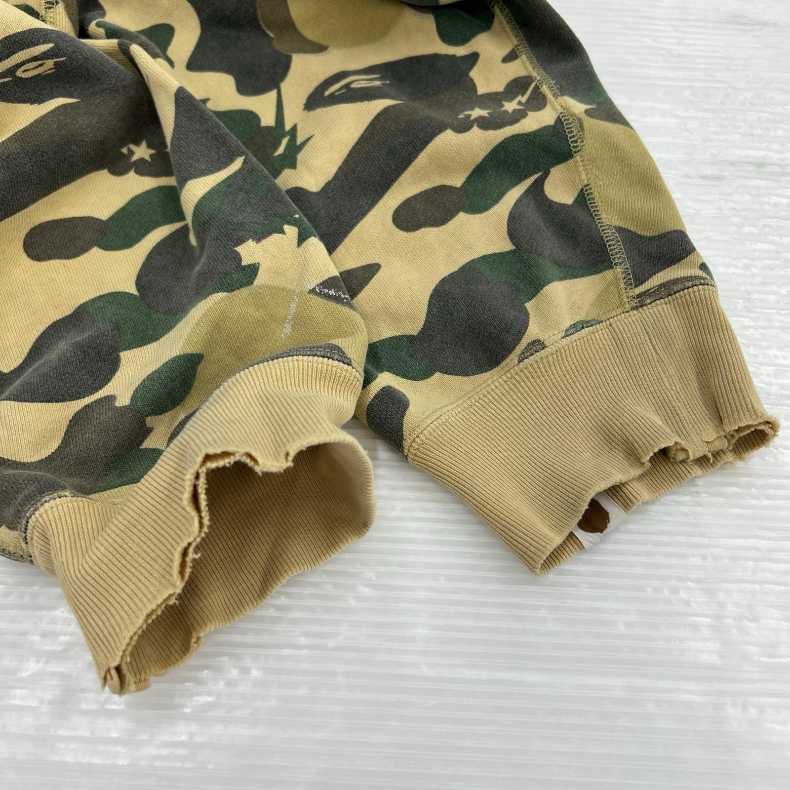 パーカー ×KAWS YELLOW CAMO FULL ZIP HOODIE M