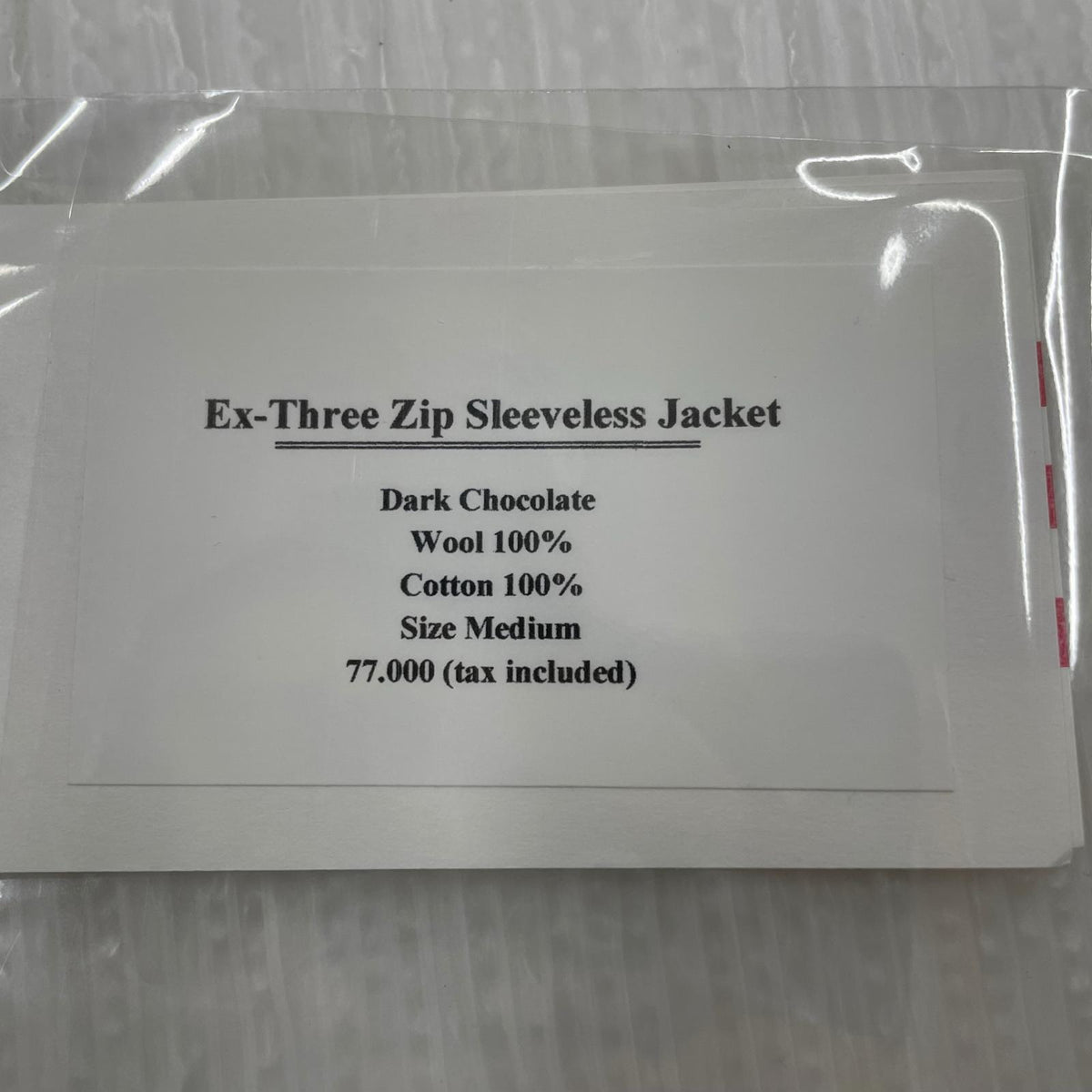 ジャケット ensou ex-three zip sleeveless Jacket M