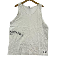 タンクトップ USA製 ﾌﾟﾘﾝﾄ ﾀﾝｸﾄｯﾌﾟ 白 SIZE L L ホワイト