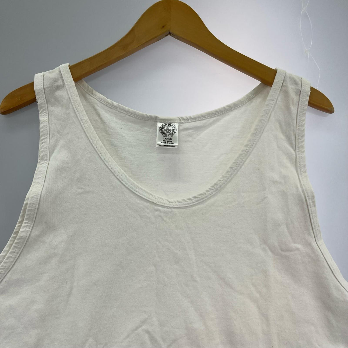 タンクトップ USA製 ﾌﾟﾘﾝﾄ ﾀﾝｸﾄｯﾌﾟ 白 SIZE L L ホワイト