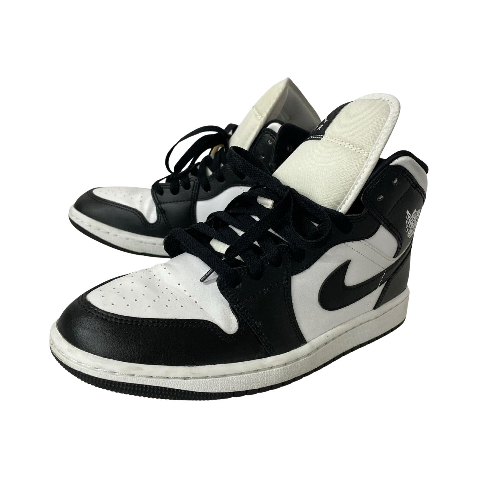 スニーカー AIR JORDAN 1 MID BLACK US10 27.0cm 27cm (US9 UK8 1/2 EU44)