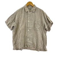 半袖シャツ HOMME 田中ｵﾑ ﾘﾈﾝ ｽﾄﾗｲﾌﾟ (-)