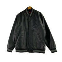 ブルゾン 05AW Wing Foot Leather Varsity Jacket L L ブラック