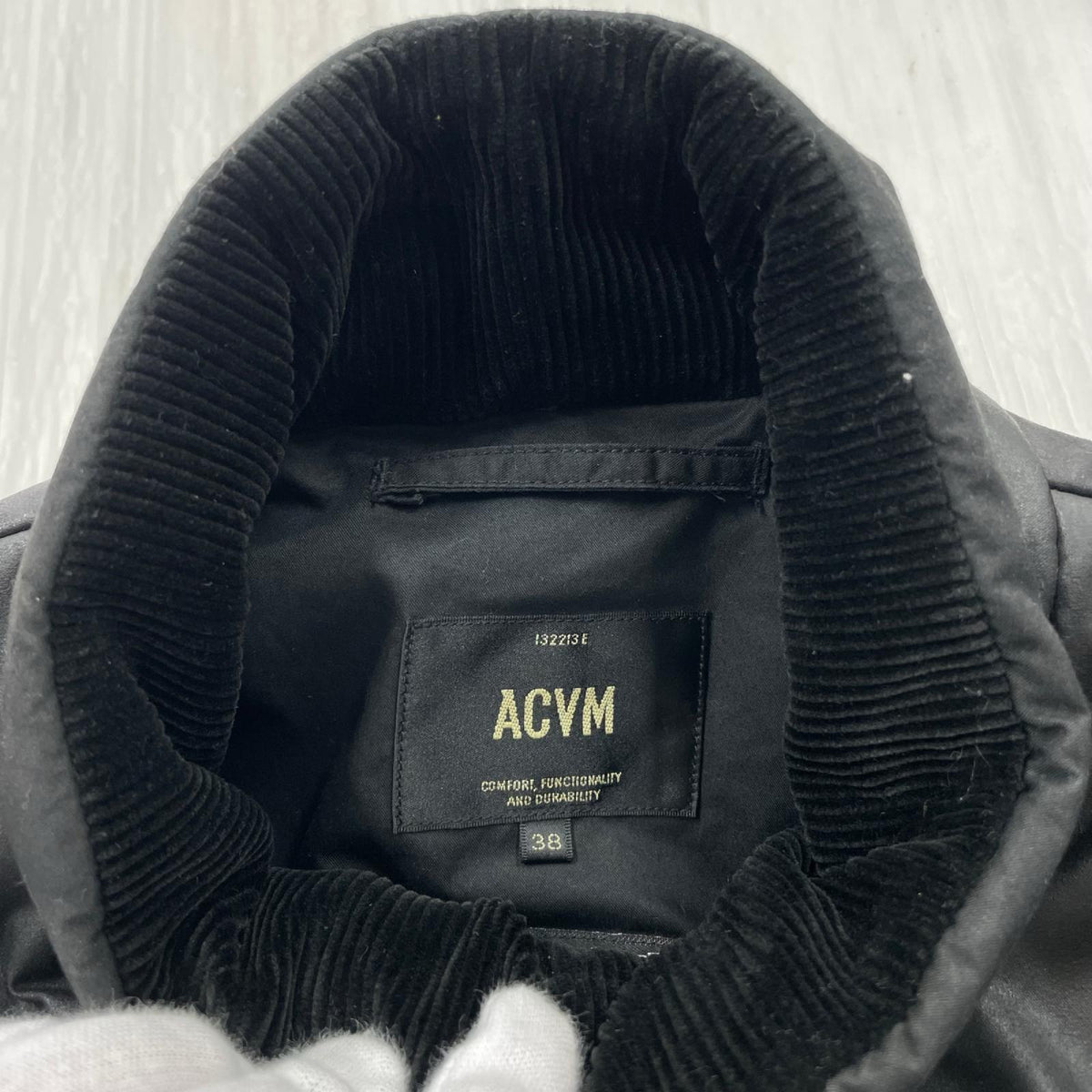 ダウンジャケット ADDICT CLOTHES WAXED COTTONQUILTEDJACKET 38 ブラック