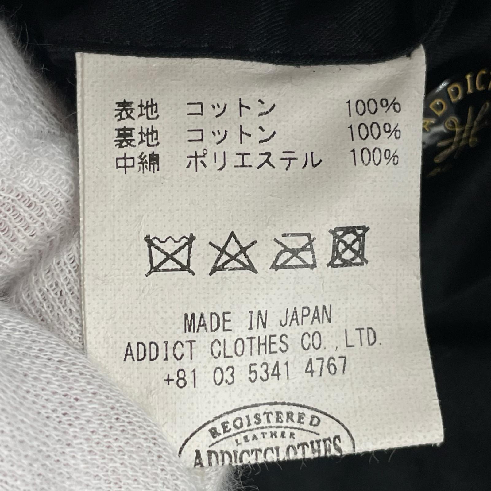 ダウンジャケット ADDICT CLOTHES WAXED COTTONQUILTEDJACKET 38 ブラック