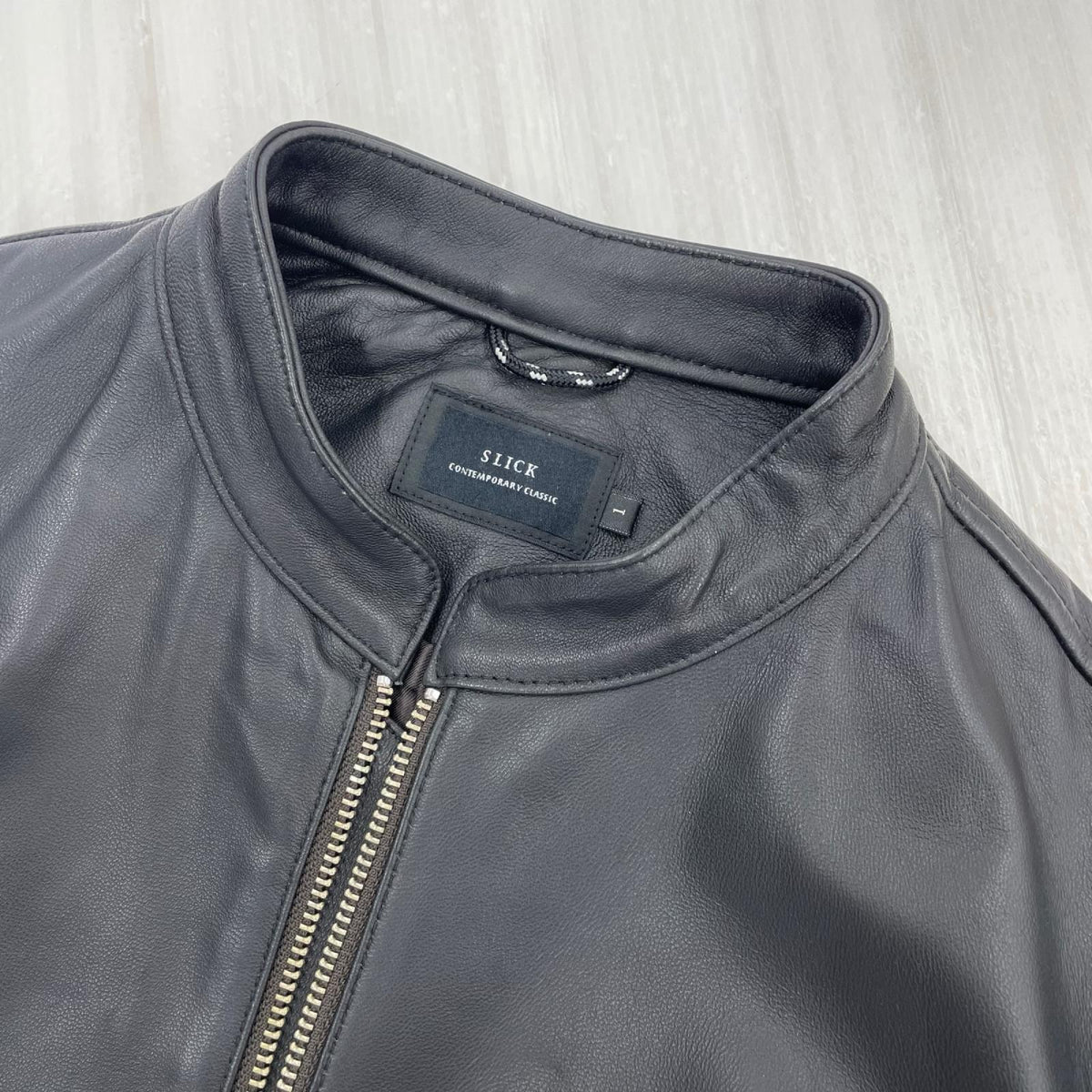 ライダースジャケット SLICK ﾗﾑﾚｻﾞｰｼﾝｸﾞﾙ 黒 (1) 1 ブラック