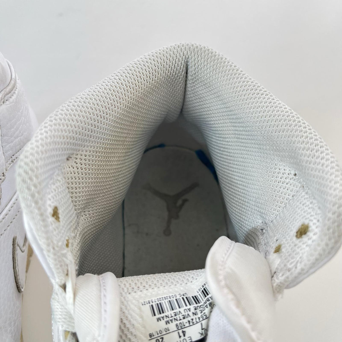 スニーカー Jordan1 Mid Triple White 554724-109 26 ホワイト