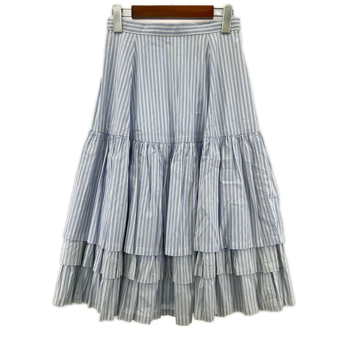 スカート COMME des GARCONS STRIPE TIERED SKIRT 青
